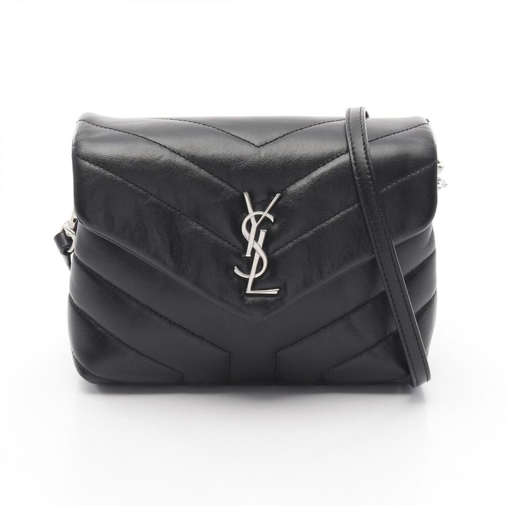 Saint Laurent Paris Loulou Toy Bag Shoulder Leather Black